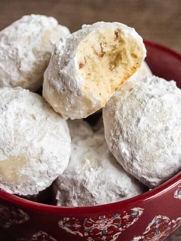 Buttery Pecan Snowball Cookies