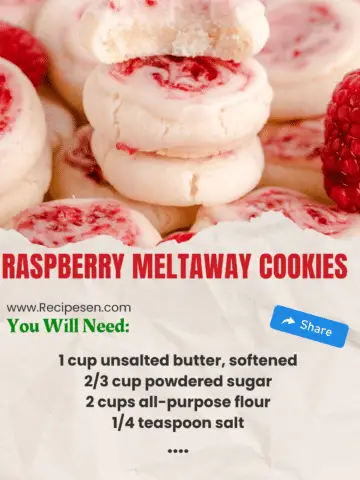 Raspberry Meltaway Cookies