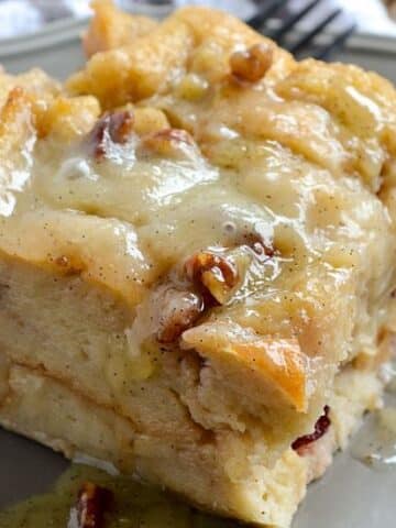 Bread Pudding with Vanilla Bean Sauce
