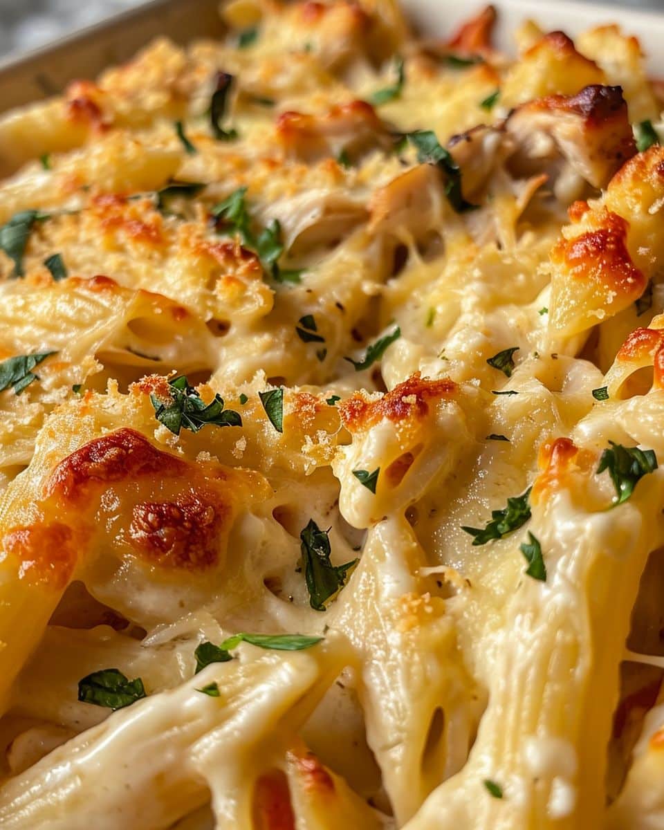 Chicken Alfredo Penne Bake Recipe 9577