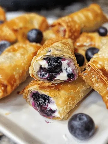 Blueberry Cream Cheese Egg Rolls