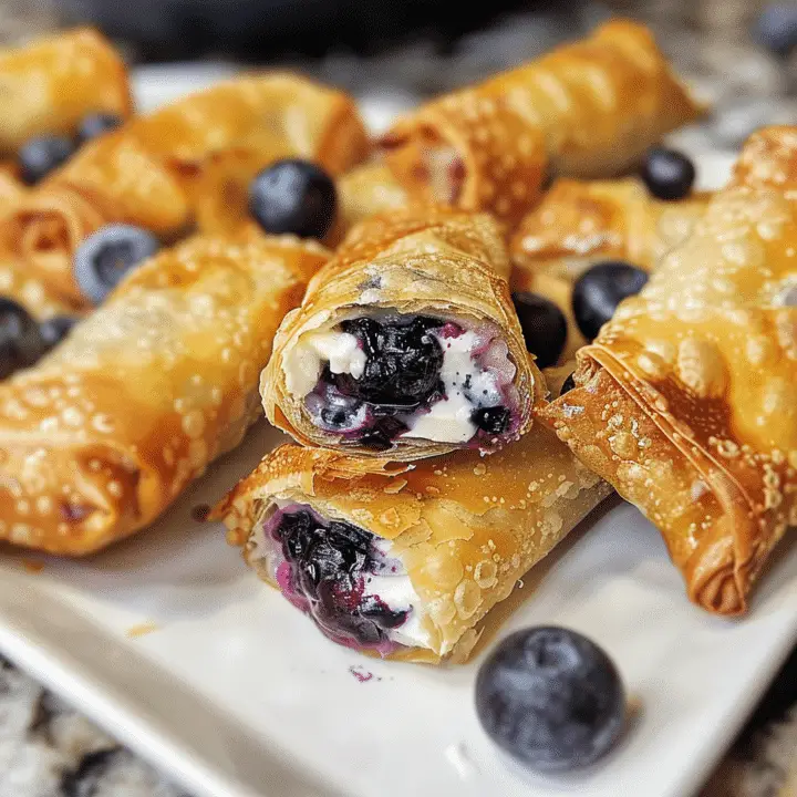 Blueberry Cream Cheese Egg Rolls