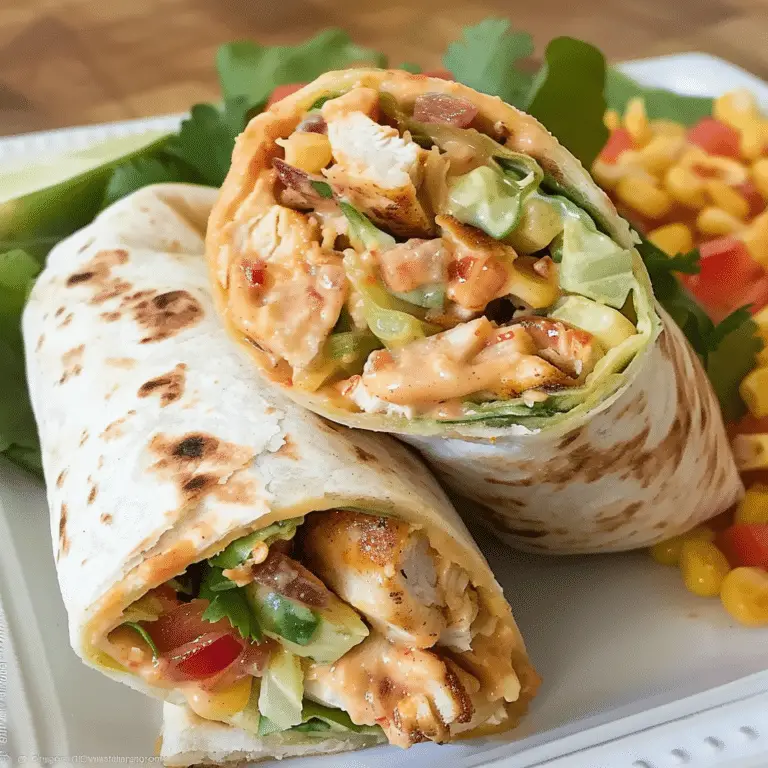 Crunchy Southwestern Chicken Wrap Recipe