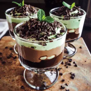 baileys chocolate mint pudding parfaits Recipe