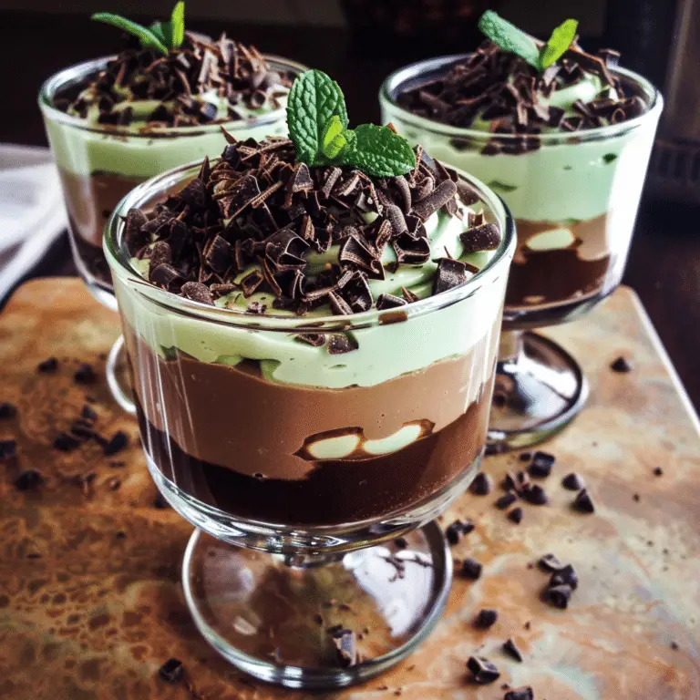 baileys chocolate mint pudding parfaits Recipe