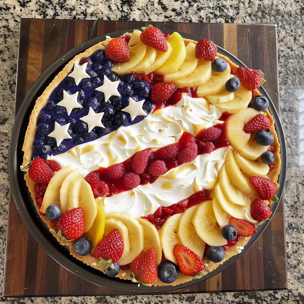 American Flag Fruit Pizza Recipe