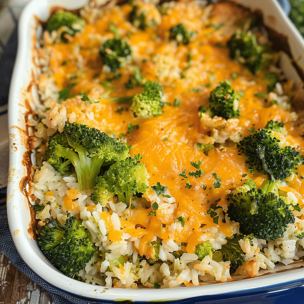 Broccoli Cheese Rice Casserole Recipe (Green Rice Casserole)