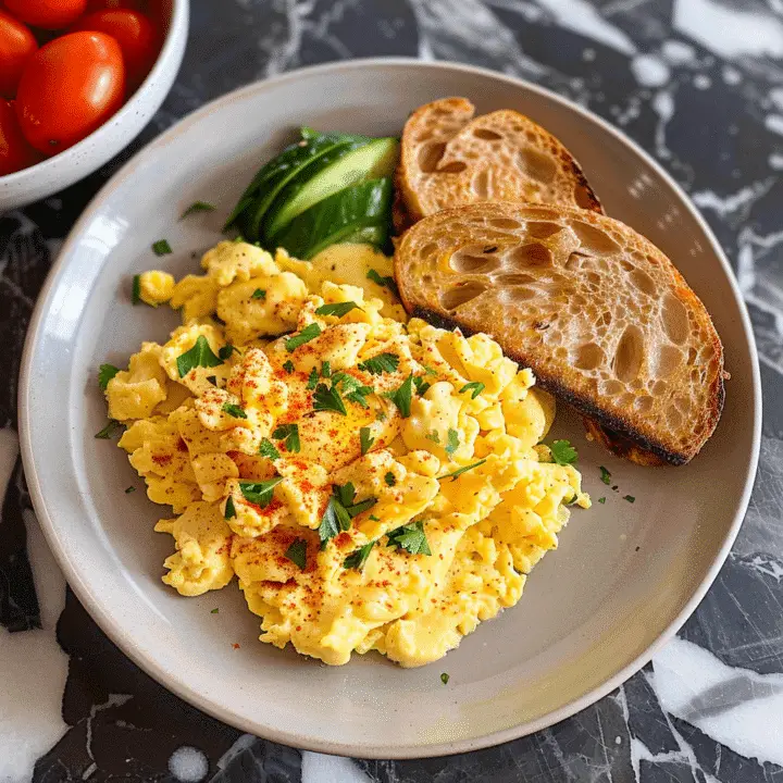 Creamy Cottage Cheese Scrambled Eggs Recipe