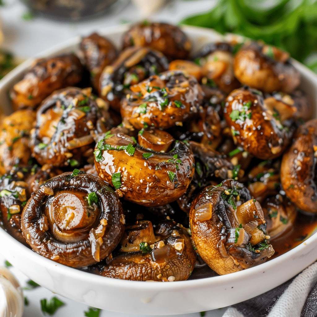 Steakhouse Garlic Butter Mushrooms Recipe