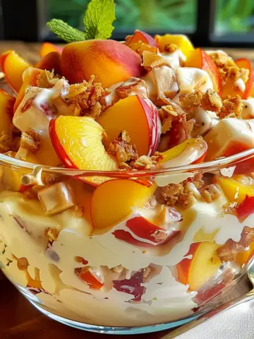 Peach Cobbler Cheesecake Fruit Salad Recipe