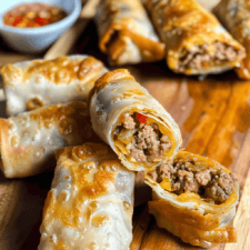 Cheeseburger Egg Rolls Recipe