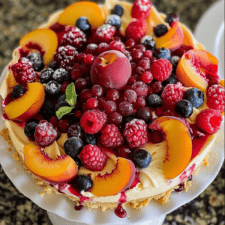 Summer Berry and Peach Cheesecake Recipe