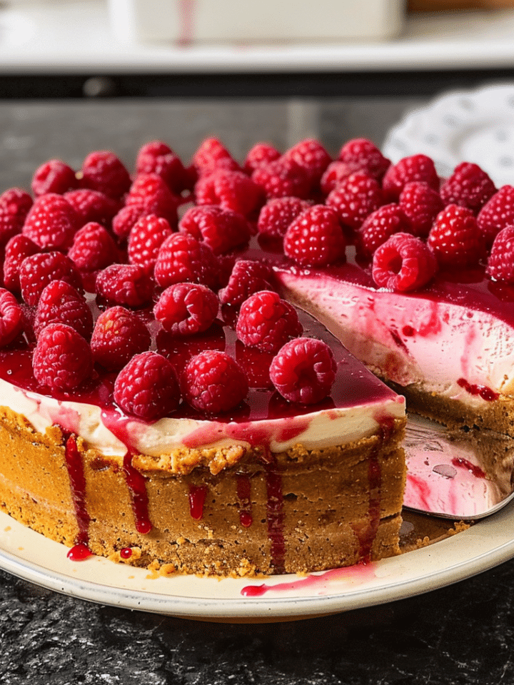 Easy Baked Raspberry Cheesecake Recipe