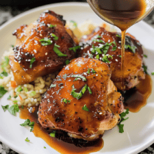 Glazed Soy Sauce Brown Sugar Chicken Thighs Recipe