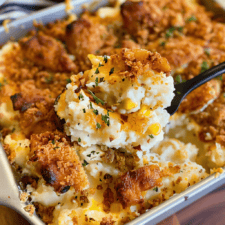Mashed Potato Casserole with Crispy Chicken Recipe