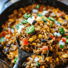 Mexican Beef and Rice Skillet Recipe