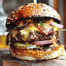 Triple Seared Whiskey Burger Recipe