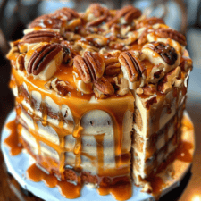 Banana Pecan Caramel Layer Cake Recipe