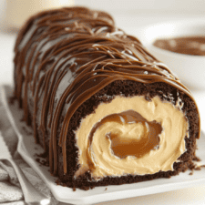 Chocolate Caramel Cream Roll Recipe