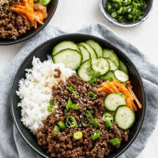 Delicious Korean Ground Beef Bowl Recipe