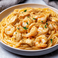 Creamy Cajun Shrimp And Chicken Pasta Recipe