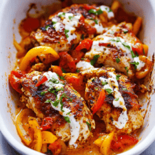 Cajun Chicken With Sweet Peppers Recipe