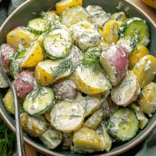 Potato And Cucumber Salad With A Creamy Dill Dressing Recipe