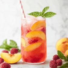 Homemade Raspberry Peach Lemonade Recipe