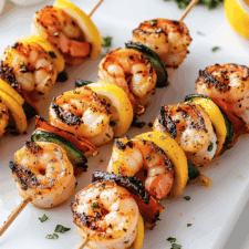 Grilled Lemon Herb Shrimp Skewers Recipe