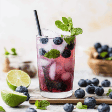 Summer Blueberry Mint Fizz Drink Recipe
