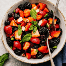 Summer Fruit Salad With Mint And Almonds Recipe