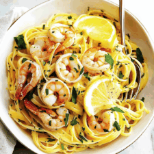Summer Lemon Garlic Shrimp Pasta Recipe