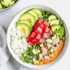 Summer Tuna Poke Bowl Seafood Recipe