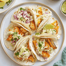 Summer Fish Tacos with Cabbage Slaw Seafood Recipe